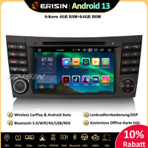 8-Kern Android 13 Autoradio GPS DAB+CarPlay RDS Mercedes E/CLS Klasse W211 W219 - Bild 1 von 21