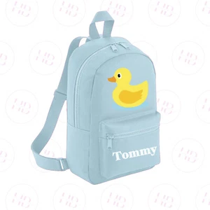 Personalised Rubber Duck Backpack Nursery Rucksack Kids Back To School Bag - Picture 1 of 14