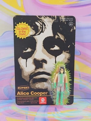 Figura de Reacción Super7 Alice Cooper 3.75"" Brilla en la Oscuridad Nueva/Sellada Foto 1 de 4