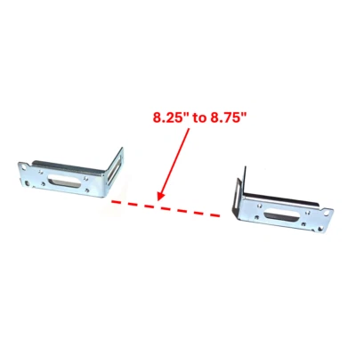 1U Rack Mount Ear Brackets 0141DB1 - Mount a small 8.25" device in 19" rack encl - Image 1 of 4