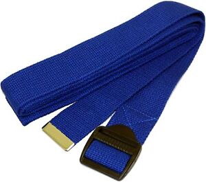 Yoga Direct 6-Feet Yoga Strap with Clip Style Buckle, Blue