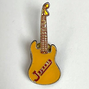 Pin de guitarra de banda JOURNEY de colección de los años 80 insignia esmaltada amarilla cloisonne Neal Schon - Imagen 1 de 3