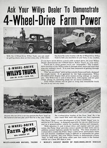 1947 Willys Jeep Truck & Jeep CJ-2A Universal Original Print Ad - Picture 1 of 1