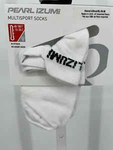 Pearl Izumi Women Attack No Show Multisport Socks Size S White Quick Dry Comfort - Picture 1 of 6