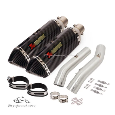 Deslizamiento para Yamaha FJR1300ES 2001-2023 FJR1300 puntas de escape sistema de tubo de enlace de 370 mm Foto 1 de 4