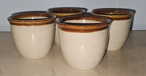 Mini cuencos vintage de gres marrón natillas - Imagen 1 de 4