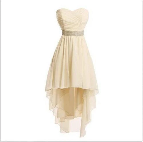 Nuevo Vestido de Dama de honor Alto Bajo Regreso a Casa Formal Baile de graduación Fiesta Talla Grande 2-26 Foto 1 de 4