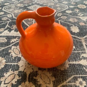 Jarrón jarra vintage GOEBEL KERAMIK cerámica de Alemania Occidental años 60 70 naranja llama - Imagen 1 de 9