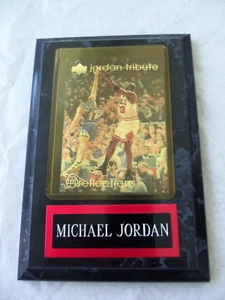 Michael Jordan Plaque with MJ Reflections Card 1998! CHICAGO BULLS! - Picture 1 of 6