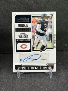 Darnell Wright 2023 Contenders Rookie Ticket #227 Autograph Bears - Bild 1 von 2