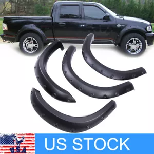 Pocket Rivet Textured Fender Flares Fit For Ford F150 1997-2003 Styleside - Picture 1 of 9