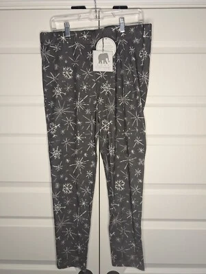 NUEVO CON ETIQUETAS Gris Elefante Mujer XXL Gris Leggings Nieve/Copos de Nieve Foto 1 de 4