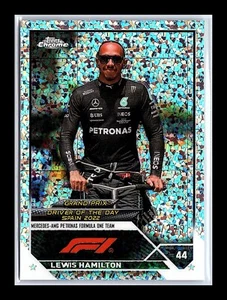 Mini refractor de diamante Lewis Hamilton Fórmula 1 #171 cromado Topps 2023 194/299 - Imagen 1 de 2