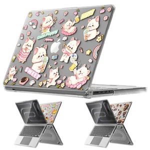 Coque coque coque TPU souple transparente dessin animé pour MacBook Pro 14" M4/M3/M2/M1 - Photo 1/36