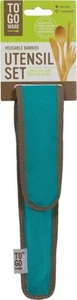 To Go Ware, Repeat Bamboo Utensil Set Agave/teal, 2 Count - Picture 1 of 1