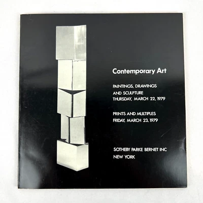Sotheby Parke Bernet Auction Catalog Contemporary Art Andy Warhol 1979 New York - Image 1 of 4