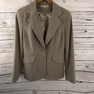 CAbi Woman's Mist Gray Dynamo BLAZER 832 Career Stitched Paisley Lined 8 EUC - Picture 1 of 5