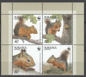 Armenia 2001 WWF Animals 4 MNH stamps - Picture 1 of 1