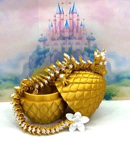 Dragón impreso en 3D con huevo, dragón en flor de cerezo de 12", juguete inquieto para TDAH - Imagen 1 de 10