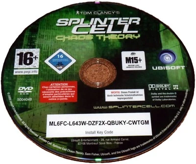 Tom Clancy's Splinter Cell: Chaos Theory PC DVD Rom 2005 Computer Video Game - Image 1 of 3