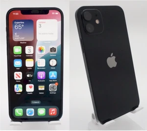 Apple iPhone 12 - 64GB - Schwarz (Ohne Simlock) A2172 - Sehr Guter Zustand - Bild 1 von 3