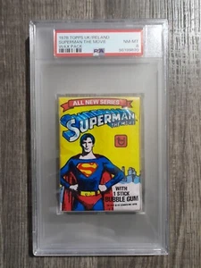 1978 Topps Superman Series 2 UK Wax Pack PSA 8 Pop 1 of 1 - Picture 1 of 2