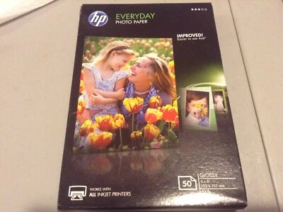 NEW Genuine HP Everyday Photo Glossy Paper 4 X 6 - 50 Sheets (CR758A) - Image 1 of 4