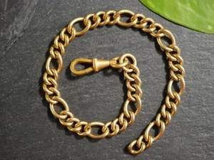 Goldfarbene Taschenuhrenkette Jakob Bengel Figarokette Glieder Ohne Federring - Picture 1 of 7