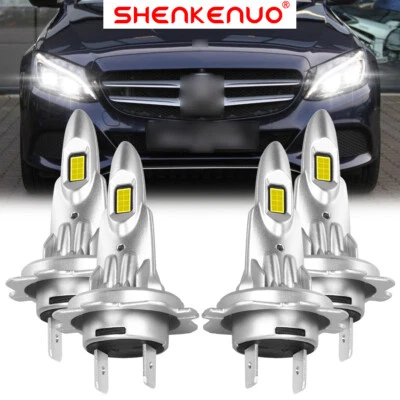 For Mercedes-Benz C250 C300 C350 4X Combo Headlights High Low Beam LED Bulbs M12 - Image 1 of 4