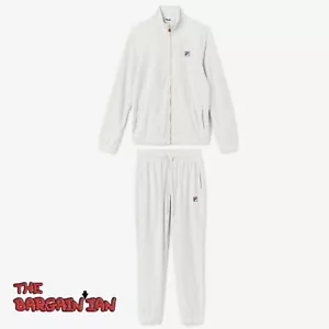 Fila Herren Velours Sweatanzug Trainingsanzug Morgenblau Set Größe M L XL 2XL 3XL 4XL NEU MIT ETIKETT - Bild 1 von 14