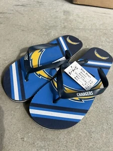 Los Angeles Chargers Mens Size Large Flip Flops NFL - Picture 1 of 6