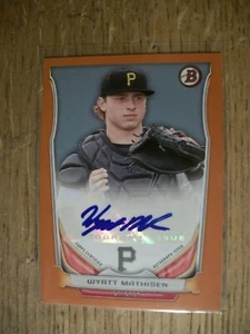 WYATT MATHISEN 2014 Bowman Prospects Orange AUTO /250 PA-WM Pirates - Picture 1 of 2
