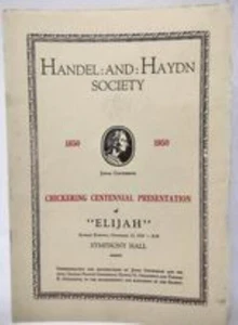 Handel And Haydn Society Presentation of Elijah Symphony Hall Boston 1950 - Foto 1 di 6