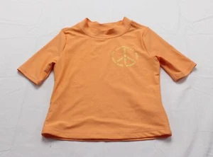 Carter's Girl's Short Sleeve Quick-Drying Swim Rashguard JL3 Orange Size 8 - Picture 1 of 8