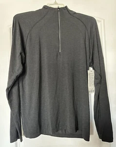 NWT Lululemon Metal Vent Tech 1/2 Zip 2.0 Mens Tshirt Long Sleeve Grey Ymca Logo - Picture 1 of 7