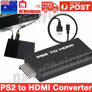 New PS2 to HDMI Video Converter Composite AV to HDMI PlayStation 2 HD Adapter - Picture 1 of 9