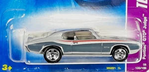 Hot Wheels Grigio '69 Pontiac GTO Judge '08 Team Muscle Mania #1/4 #133 A Body - Foto 1 di 8