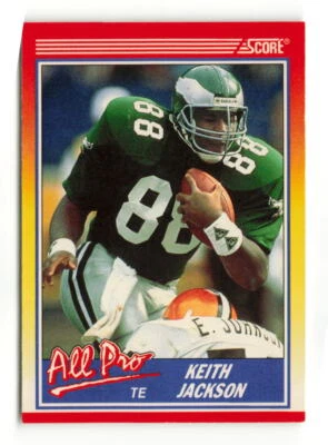 1990 SCORE FOOTBALL #588 KEITH JACKSON PHILADELPHIA EAGLES - Image 1 of 2