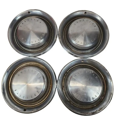 Juego de 4 cubiertas tapacubos originales 1969 1970 1971 1972 1973 Old Chrysler New Yorker Foto 1 de 4