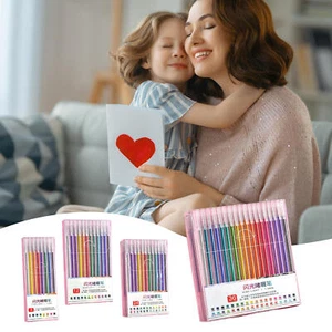 1Set Glitter Gel Pens Colored Gel Pens For Coloring Books Drawing Book Pens - Picture 1 of 13
