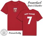 T-Shirt Tschechische Republik 2024 personalisierter Name & kein Erwachsener Kinder Baby, Fußball Euro
