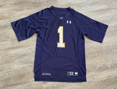 adidas 2016 Notre Dame Fighting Irish Football Jersey #1 Small God Country Cover