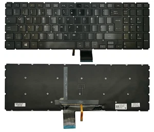 Toshiba Satellite S50-B-15N UK Glossy Backlit Keyboard NSK-V90BQ 9Z.NBCBQ.00U - Afbeelding 1 van 3