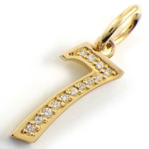 Colgante Joyería Fina Números Superiores Motivo Número 7 Diamante Oro Amarillo 750 (18K) - Imagen 1 de 4