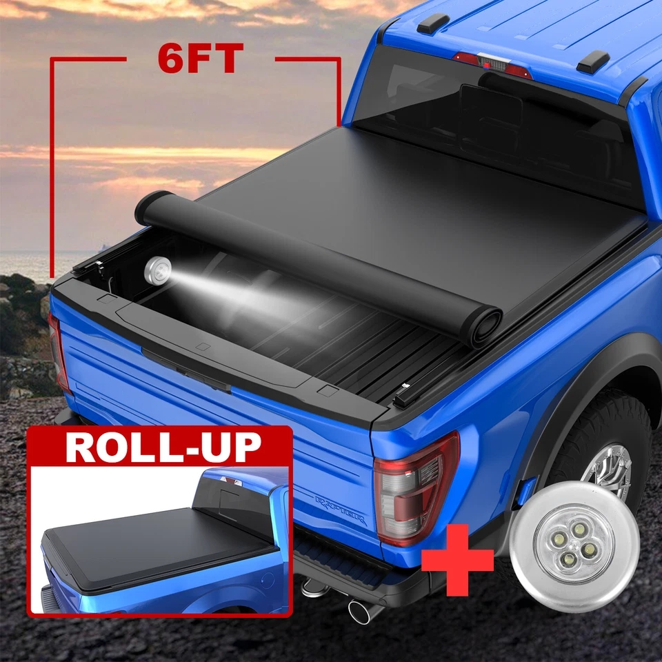 Truck Tonneau Cover For 2004-2014 Chevrolet Colorado GMC Canyon 6FT Bed Roll Up - Imagem 1 de 4