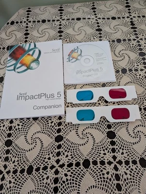 Serif ImpactPlus 5/ 3D Software CD Guide /3D old School Type glasses 2 Read Desc - Image 1 of 2
