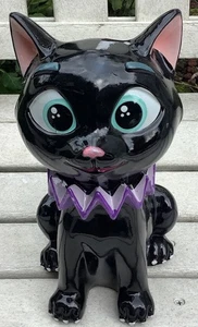 Schwarze Katze mit gekräuseltem Karnevalshalsband - Halloween - super süß! - Bild 1 von 5