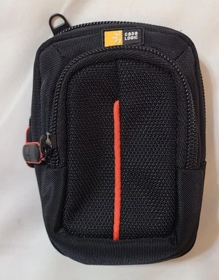 Case Logic Compact Camera Carrying Case Black Travel Pouch 5"x3" Shoulder Strap  - Image 1 of 4
