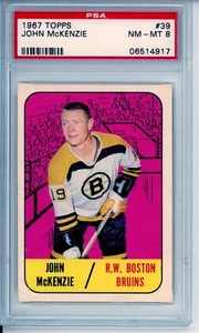 1967 Topps John McKenzie #39 Boston Bruins PSA 8 - Picture 1 of 2