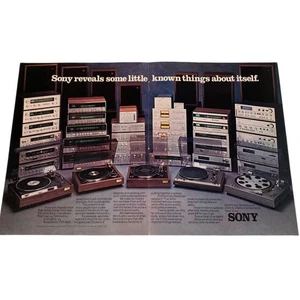 975 Sony Equipo de Audio Estéreo HiFi Folleto Desplegable - Tocadiscos, Receptores... - Imagen 1 de 3